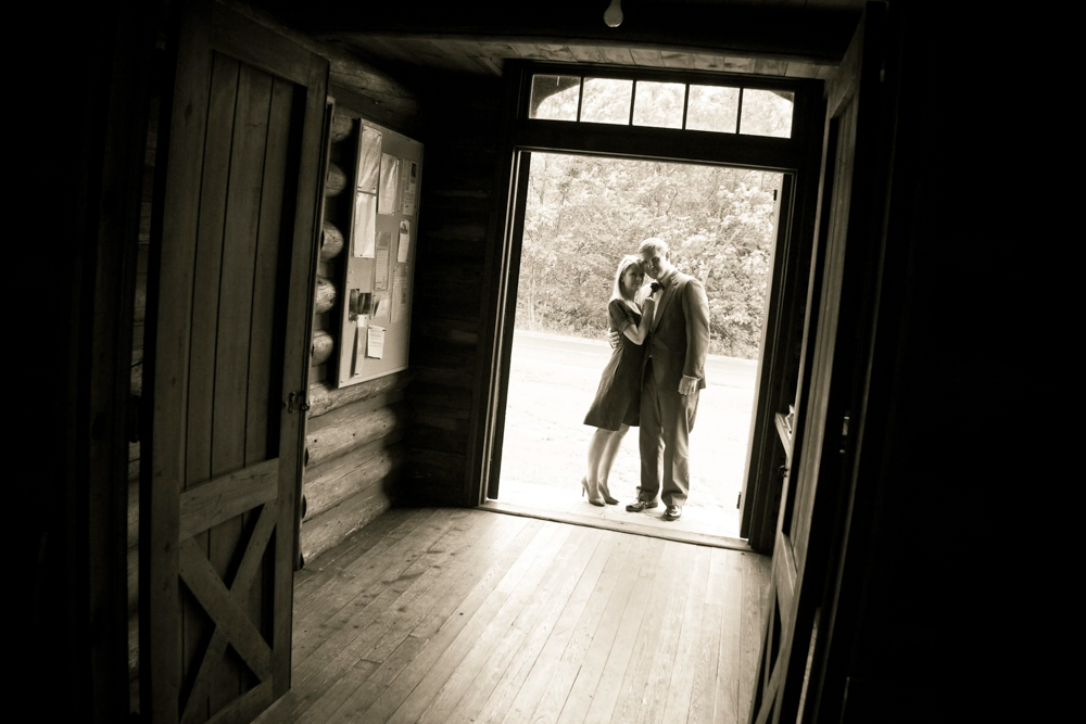 man and woman engagement image church hallway