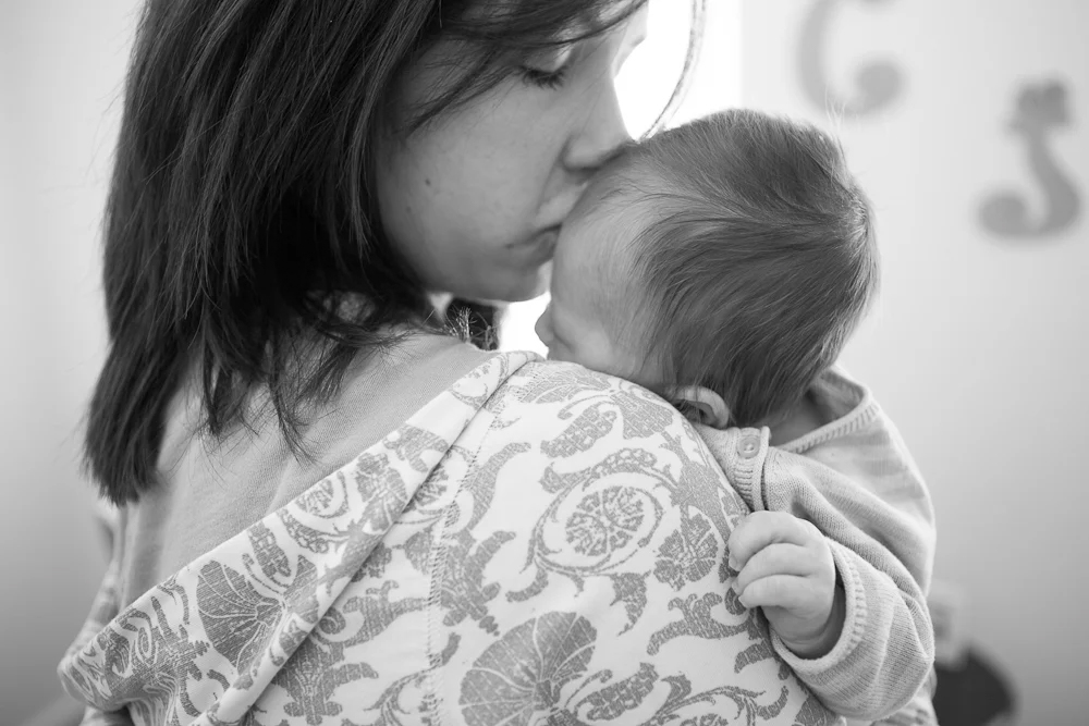 woman with baby