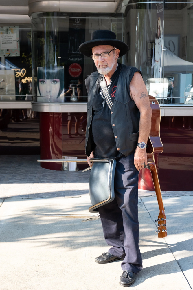 portrait of musician on the street