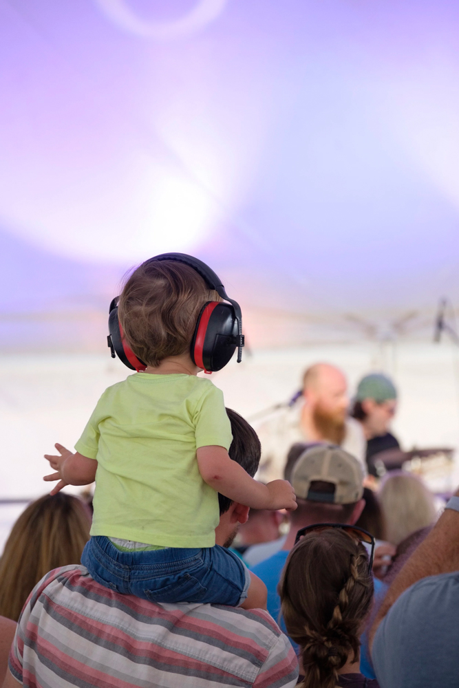 kid with headphones